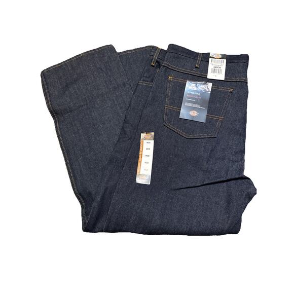 Dickies Work Jeans Men Size 44X30 Blue Denim Regular Fit Fits Over Boots New Tag - Picture 1 of 9